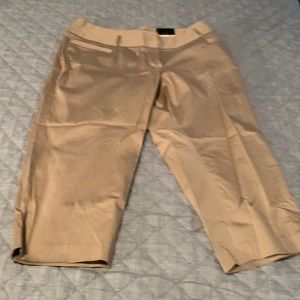 NWT Lane Bryant beige silky cotton capris Size 16